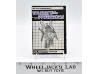 Ransack Action Figure Instruction Manual Booklet 1985 Hasbro G1 Transformers