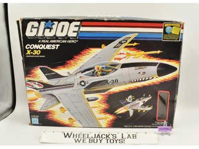 Conquest X-30 & Slip-Stream Complete W/Box G.I. Joe 1986 Hasbro Vintage Vehicle