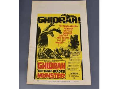 "Ghidrah" Ghidorah the 3 Headed Monster 1964 Sci-fi/Horror Movie Poster 14x22