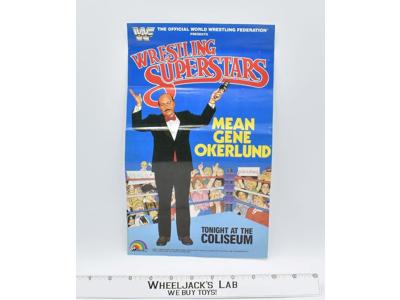Mean Gene Okerlund Original Poster 1985 WWF LJN Wrestling Vintage