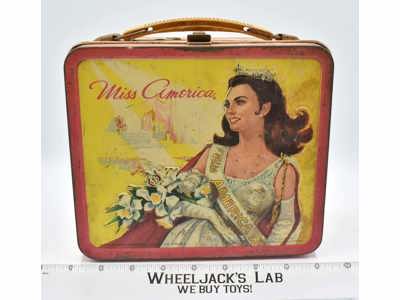 Miss America Metal Lunchbox with Thermos 1972 Aladdin Laurie Schaefer