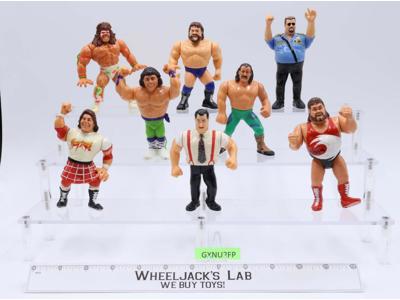 Lot of 8 1980's WWF Hasbro Titan Sports 5" Vintage Wrestling Action Figures