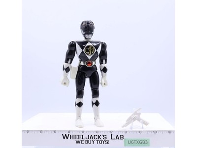 Auto Morphin Zack Black Ranger Power Rangers 1993 Bandai Vintage w/ Weapon