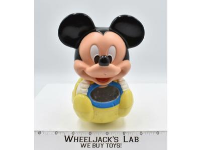 Mickey Mouse Baby Toy Roly Poly W/Jingle Chimes 1984 Walt Disney
