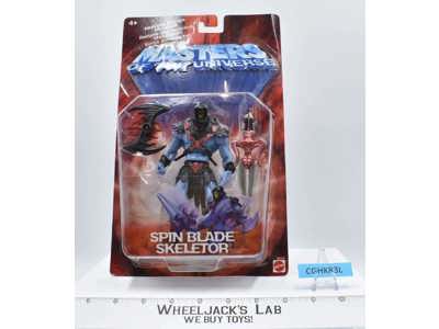 Skeletor Spin Blade 200x Masters of the Universe NEW MOSC 2002 Mattel
