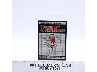 Brainstorm Action Figure Instruction Manual Booklet 1986 Hasbro G1 Transformers