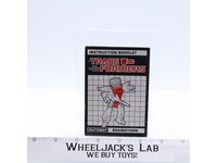 Brainstorm Action Figure Instruction Manual Booklet 1986 Hasbro G1 Transformers