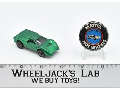 Ford J-Car Green With Button 1967 Hot Wheels Mattel Vintage Redline RL
