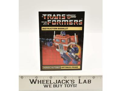 Optimus Prime Action Figure Instruction Manual Booklet 1984 G1 Transformers
