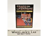 Optimus Prime Action Figure Instruction Manual Booklet 1984 G1 Transformers