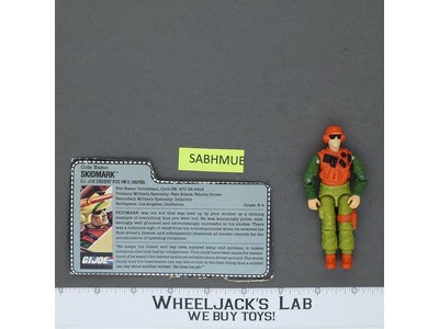 Skidmark V1 100% Complete G.I. Joe 1988 Hasbro Vintage Action Figure