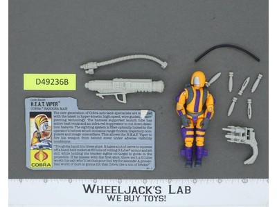 H.E.A.T. Viper V1 100% Complete G.I. Joe 1989 Hasbro Vintage Action Figure