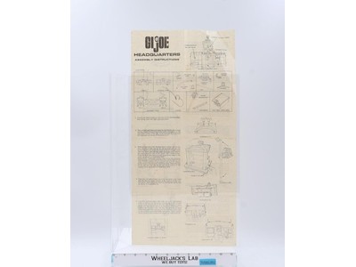 GI Joe Headquarters Assembly Instruction Sheet Authentic Vintage 1971 Accessory