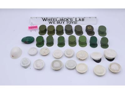 Lot of 28 Hats 1 Helmet GI Joe Accessories For 12 " G.I. Joe Hasbro Vintage