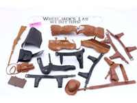 Lot of 64 (Hats, Weapons, etc) Johnny West Series Marx Vintage Accessories