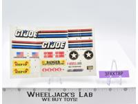 Raider NEW UNUSED Decal Sticker Sheet G.I. Joe 1989 Hasbro Vintage