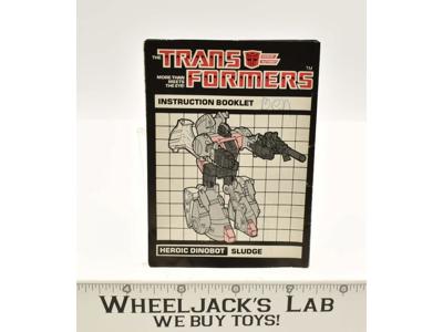 Sludge Instructions Manual Booklet 1985 Hasbro G1 Transformers Vintage Figure