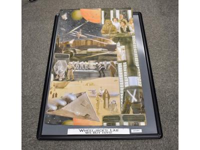 Star Wars Story Line Wallpaper Section 1978 20th C. Fox 44" x 21"