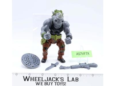 Rocksteady HARD HEAD 100% Complete Teenage Mutant Ninja Turtles Playmates 1988