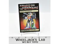 Wheeljack Instruction Manual Booklet 1984 Hasbro G1 Transformers
