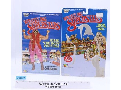 Jesse Ventura 1985 WWF LJN Titan Sports Vintage Wrestling CARDBACK & POSTER ONLY