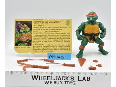 Michaelangelo Hard Head 100% Complete Teenage Mutant Ninja Turtle 1988 Playmates
