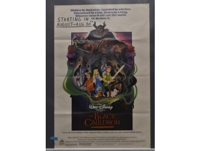 The Black Cauldron Walt Disney Pictures Movie Poster 27 x 41