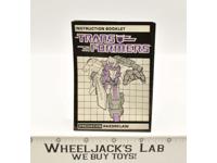 Razorclaw Action Figure Vintage Instruction Manual 1986 Hasbro G1 Transformers