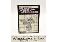 Tantrum Action Figure Vintage Instruction Manual Booklet 1986 G1 Transformers