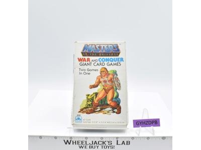 War & Conquer Giant Card Games 2 in 1 Masters Of the Universe MOTU 1983 Golden