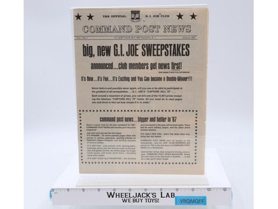 GI Joe Club Command Post News Official Vol. 1, No. 7 Vintage 1967 Accessory