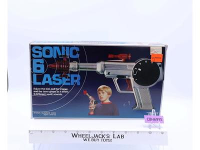Sonic 6 Laser Toy Laser Blaster Gun Vintage 1970's-80's Prince Toys NEW MIB