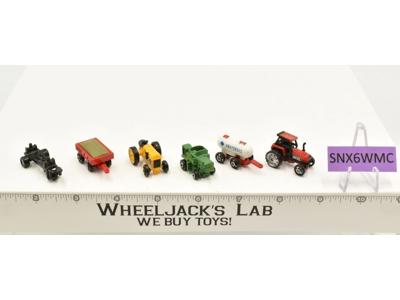 Lot of 6 Tractors and Wagons 1988-89 Vintage Galoob Micro Machines