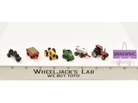 Lot of 6 Tractors and Wagons 1988-89 Vintage Galoob Micro Machines