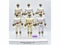 Lot of 6 White Power Rangers 1994 8" Bandai Action Figures