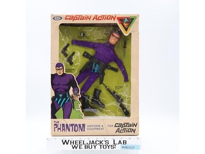 The Phantom Uniform & Equipment Captain Action W/Box 1966 Ideal Vintage 12" NEW
