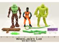 Lot of 3 Swamp Thing Action Figures & Accesories DC Comics 1990 Kenner Vintage