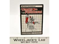 Ultra Magnus Instruction Booklet Manual 1986 G1 Transformers Vintage