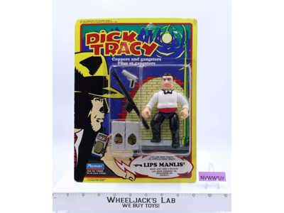 Lips Manlis' Dick Tracy 5" Coppers & Gangsters MOSC Action Figure 1990 Playmates