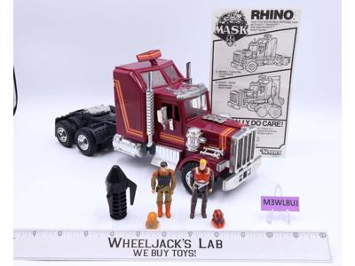 Rhino Matt W/ Trakker & Bruce Sato 100% Complete MASK Kenner Action Figure