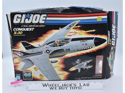 Conquest X-30 & Slip-Stream Complete W/Box G.I. Joe 1986 Hasbro Vintage Vehicle