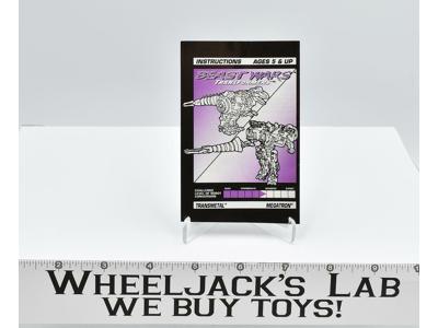Megatron Instruction Sheet Transformers Beast Wars 1997 Hasbro Action Figure