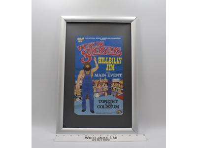 Hillbilly Jim Original Poster 12x7.5 1985 WWF LJN Wrestling Vintage