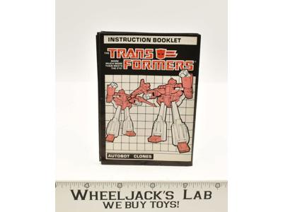 Fastlane & Cloudraker Action Figure Instruction Manual 1987 G1 Transformers