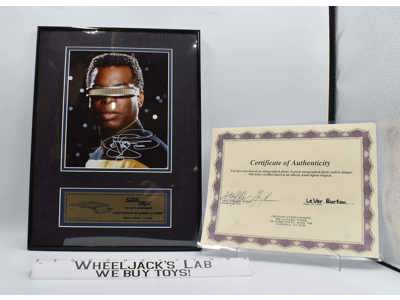 Geordi La Forge Star Trek LaVar Burton AUTOGRAPHED Framed Photograph 1/250