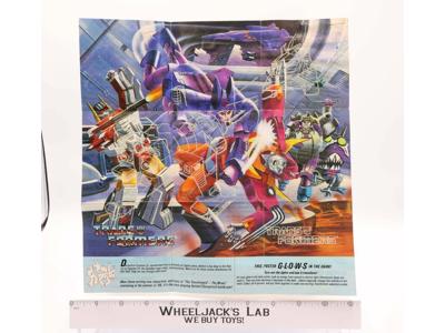Superion Insert Poster Glow In The Dark 1986 G1 Transformers Vintage