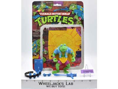 Genghis Frog W/Cardback 100% Complete TMNT 1989 Playmates Vintage Action Figure