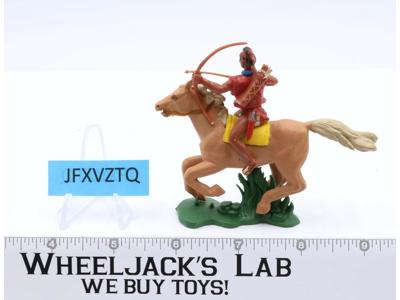 Indian on a Horse W/ Bow and Arrow Miniature Figurine 1970-80's Britain's LTD 3"