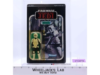 Biker Scout 65 Back-B AFA 80 80/85/80 Star Wars ROTJ 1983 Kenner Action Figure