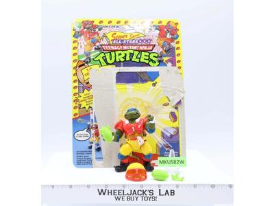 T.D. Tossin' Leo 100% Complete W/Card TMNT 1991 Playmates Action Figure